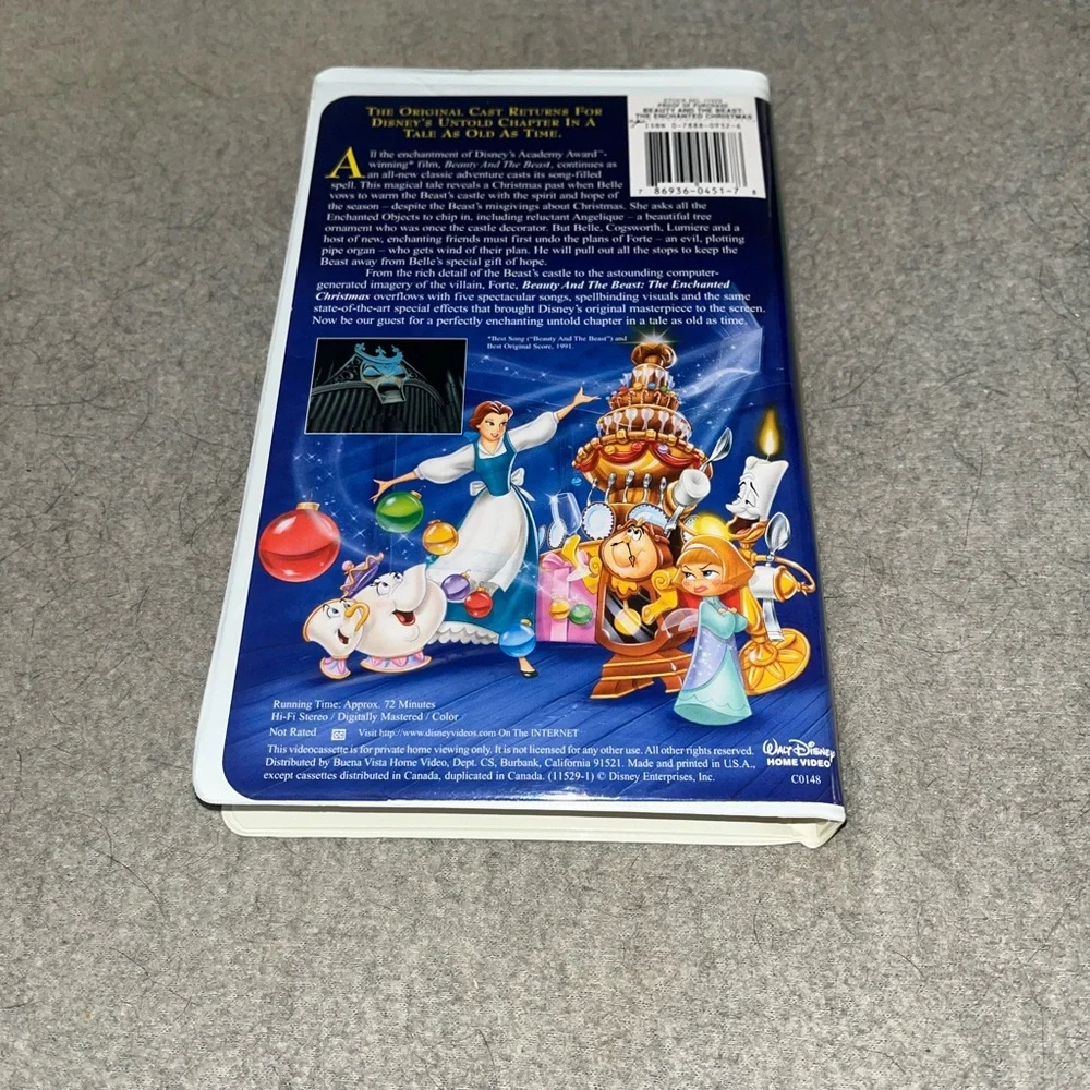 Disney’s Beauty & The Beast Enchanted Christmas VHS Movie